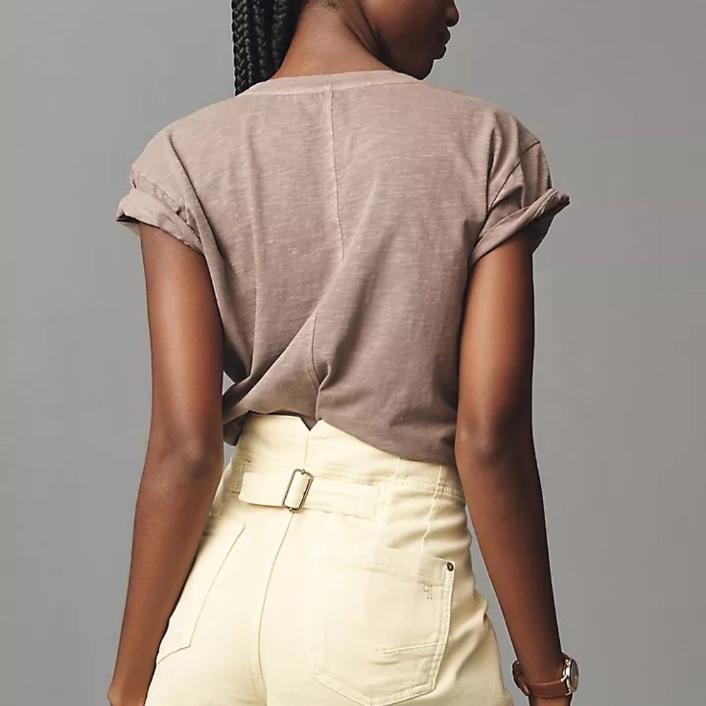 NWT Anthropologie Pilcro The Kit Regenerative Cotton Shorts Yellow 31 - Picture 2 of 5